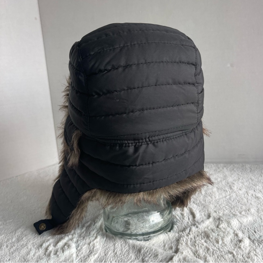 Men's Black and Brown Fur Trapper Hat - Picture 4 of 9